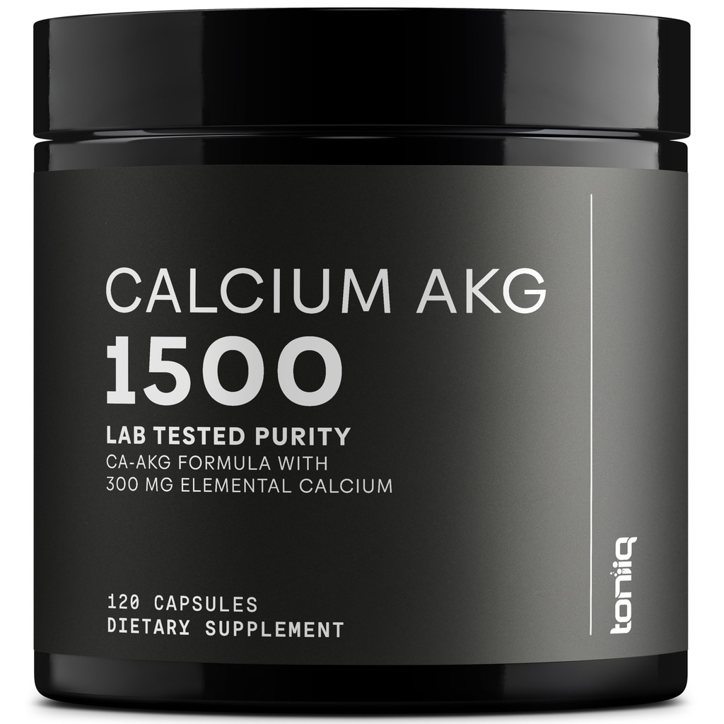 Toniiq 1500mg 超纯度Ca AKG 补编 - 99 %+ 高纯度和生物可用钙 Alpha-Ketoglutarate - Calcium AKG 长寿补编 - 120 Ca-AKG 植物卡普勒斯