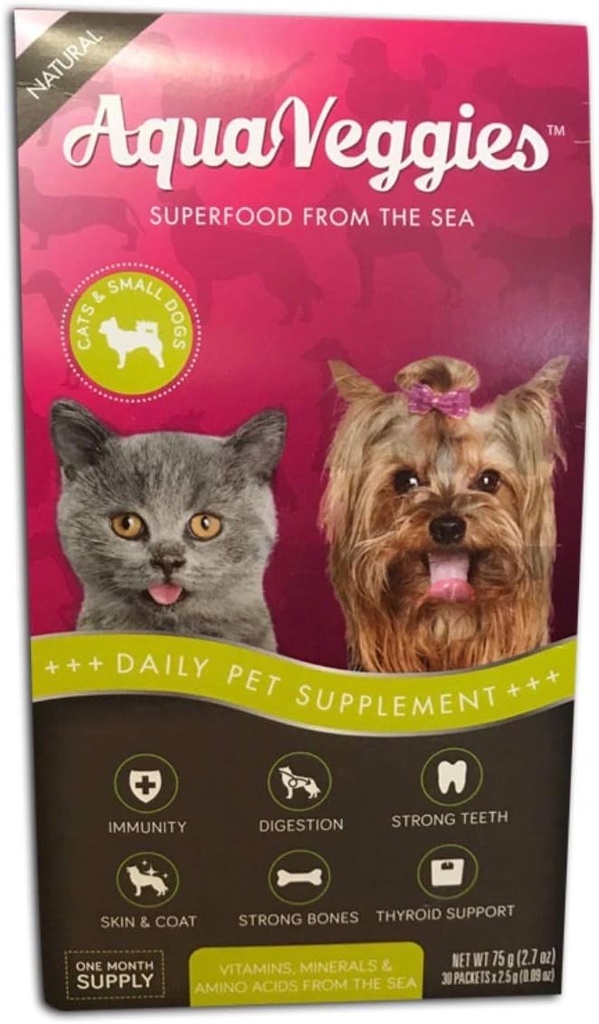 来自海的宠物超级食品,75g 小狗/Cat 30×2.5g 每日超级食品包装(月供) Muti-Vitamin/Digination/Skin&Coat/免疫/能源SUPERFOOD营养!