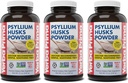 Yerba Prima Psyllium Husks 粉末 - 12 oz (Pack of 3) - 天然纤维补充剂 - 科隆清洁 - Vegan, Non-GMO, Gluten-Free (新标签 - 包装 May Vary)