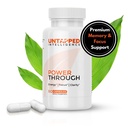 Power through - 与L-Theanine, Bacopa Monnieri, Rhodiola Rosea, B12, 能量药丸, Mood 支持和记忆焦点最佳大脑补充