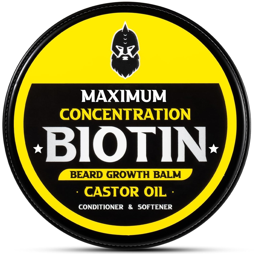Band Balm, 最大浓度 BIOTIN, 含 Castor Oil 和 Argan & Jojoba Oils, 促进熊的生长, 样式, 强化 & Softens Beards & Mustaches, 2 Ounce, 桑达尔伍德
