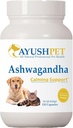 Ayush Pet Ashwagandha Capsules for Dogs & Cats - Organical Ashwagandha Root 提取用于冷静和日常平衡,可适应的宠物健康补充,500 mg Per Capsule - 120 计数