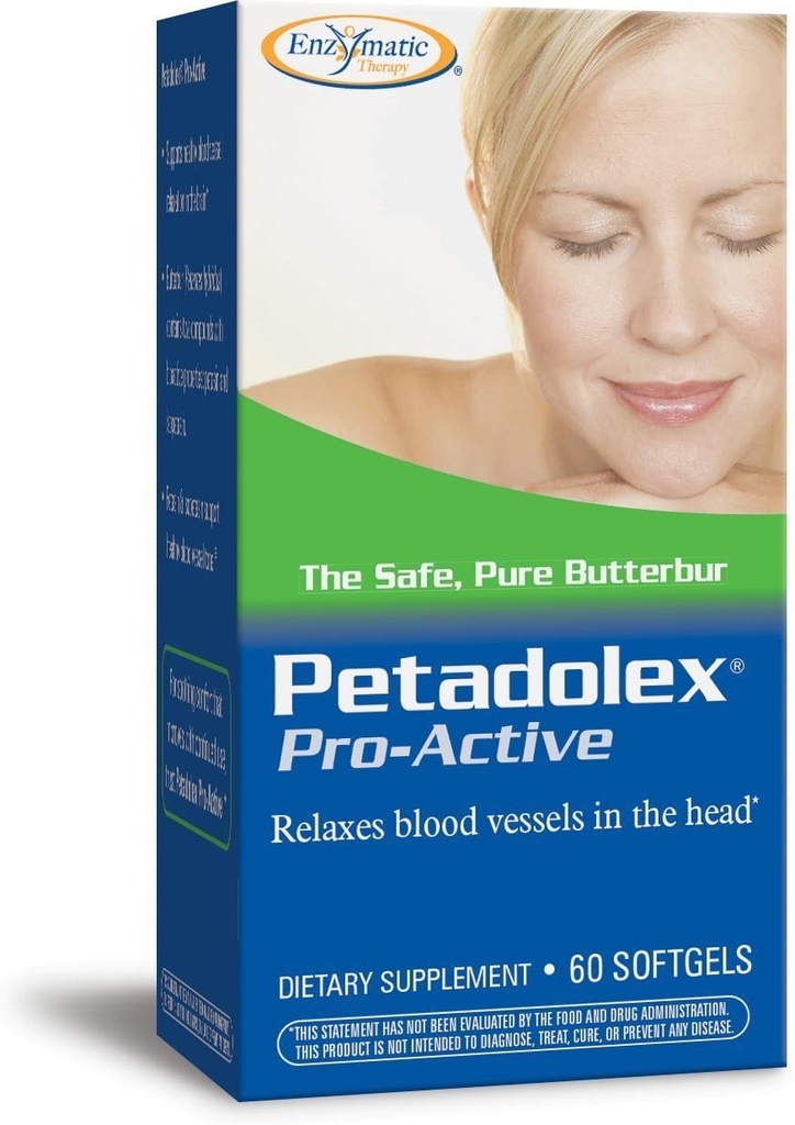 自然之道 Petadolex 亲主动性、血船健康和大脑中的放松与专利黄油*,60软胶