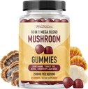 成人蘑菇 – 与狮子 Mane,土耳其 Tail, Reishi, Cordyceps, Chaga & Maitake – Notropic Mushroom 补充 – 支持认知功能和免疫健康 – 拉斯贝利 Flavor – 60ct