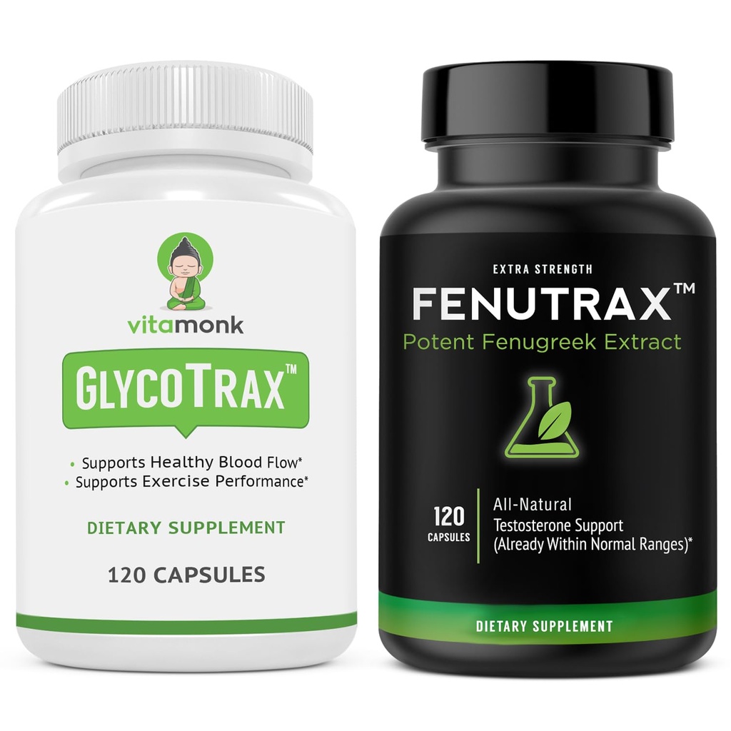 VitaMonk Fenugreek种子摘录 & GPLC - 支持循环和健康睾酮水平