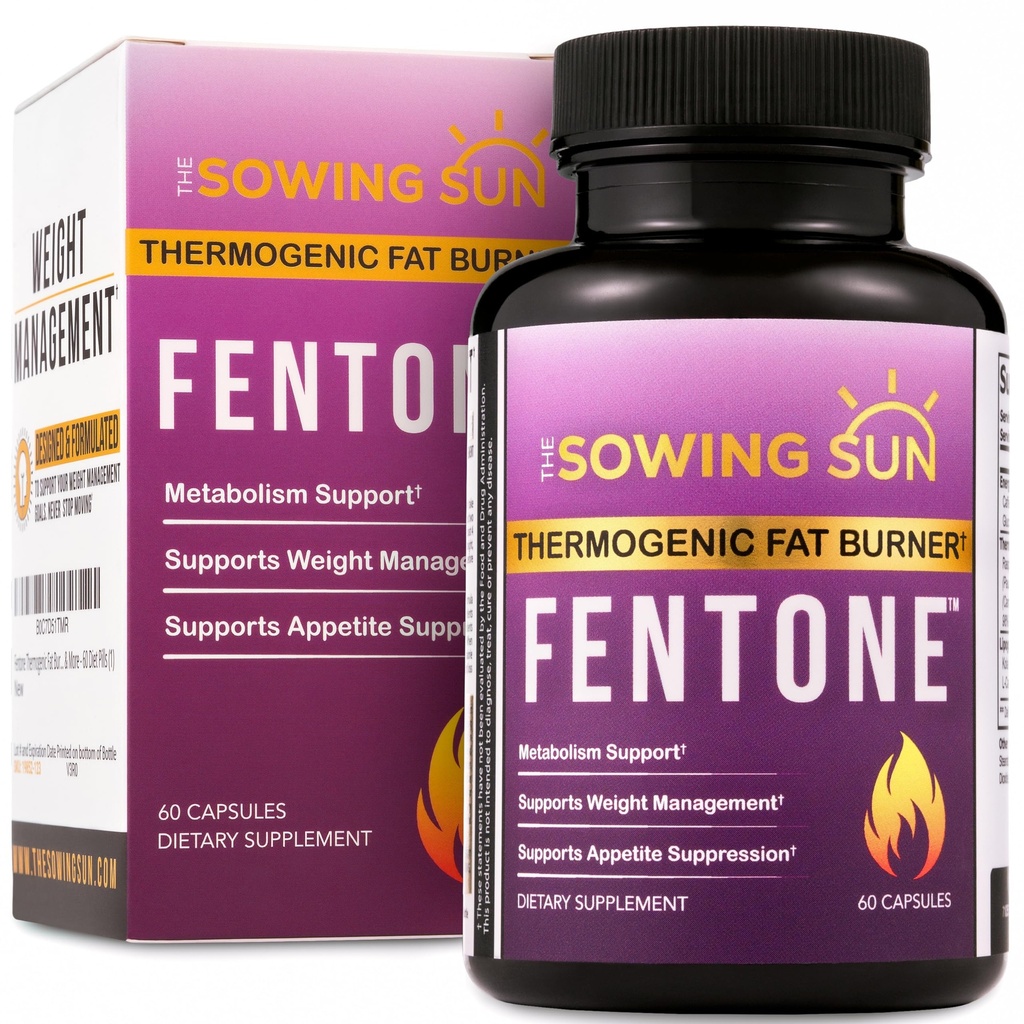 Fentone Thermogenical Fat Burner Energy Booster, Appetite 抑制剂,临床研究体重损失,脂肪燃烧,苯乙胺HCl,L-Carnitine,Ketones - 60 减肥药(1)