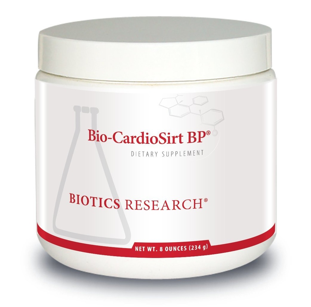 Bioctics Research Bio CardioSirt BP 对混合粉末有专利权,由马克·休斯敦,MD,7个关键营养物的独特组合,8 Ounces协助制定