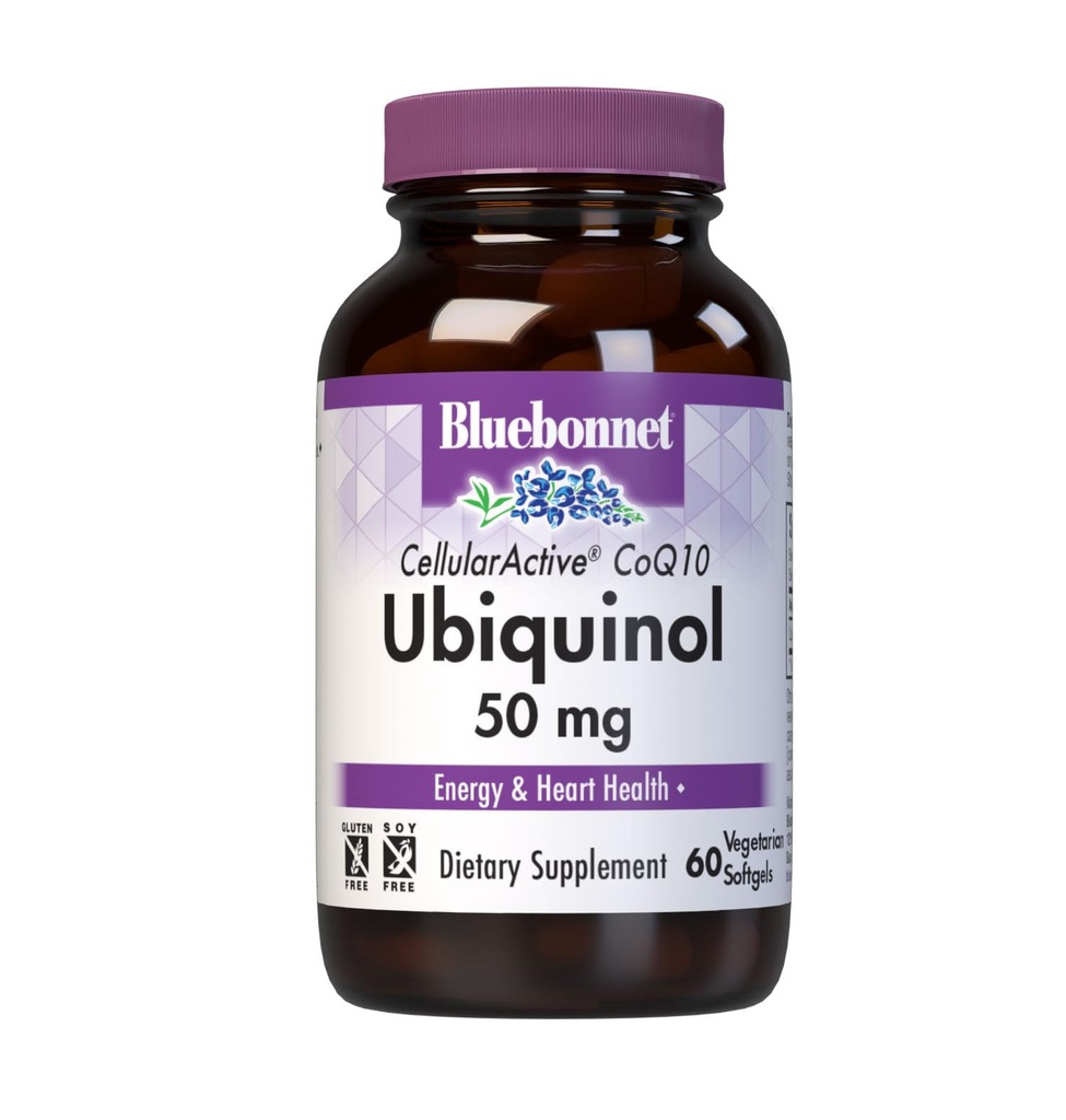 蓝本网 营养细胞 活性CoQ10 Ubiquinol 50 mg 蔬菜软胶,心脏健康和细胞健康,来自Kaneka的Ubiquinol,非转基因生物,Gluten Free, Soy Free,Milk Free,60 蔬菜软胶