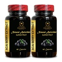 ACAI Berry 提取剂 - acai Berry 补充生育率, Açaí Berry (Euterpe oleracea) 药丸,抗氧化剂-Rich 有机剂,纤维药丸 - 2瓶120卡普尔