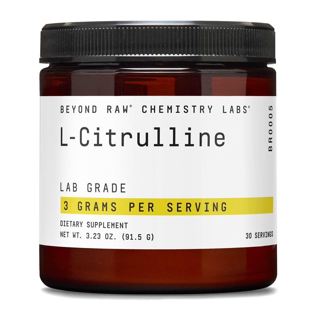 BEYOND RAW 化学实验室 L-Citrulline Powder, 支持峰值性能, 30位服务员