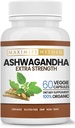 Ashwagandha Root Extra Power – 60 Vegetarian Capsules – 支持压力、木德和免疫健康 — 制定强化吸收 — 非GMO 草药补充