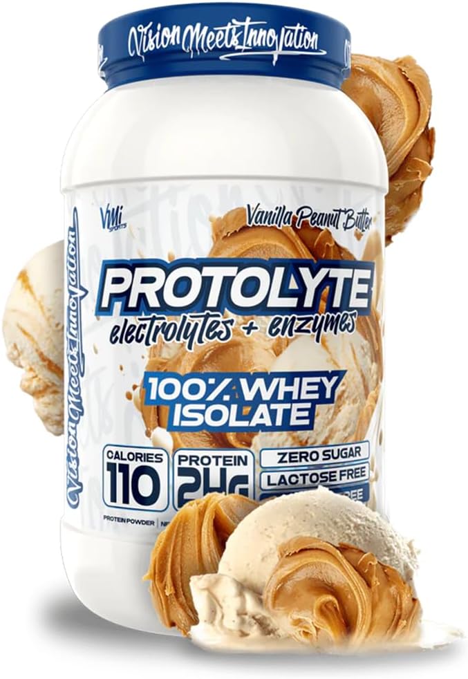 VMI Sports → ProtoLyte Whey 隔离蛋白粉 → 低卡路里 Whey for Wight Lost and Muscle Gain → 消化酶 → 非GMO(1.6磅,香草花生酸)