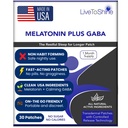 Live to Shine Melatonin Patches for Sleep - Plus GABA to calm Busy Brains Fast - 完美男女组合 - 慢释放 - 30 Patches - 美国制造