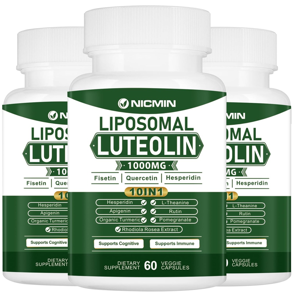 1000MG Liposomal Luteolin, 最大吸收, Potent Luteolin 补充 180 Capsules