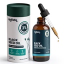 Holistiq 黑种子 油有机冷压滴 | 3% Thymoquinone | Non-GMO & Vegan |  Cold 冷压 黑 Cumin Nigela Sativa 油 支持免疫, Aceite de Comino Negro - 滴水, 100毫升