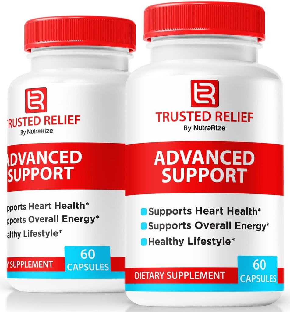 (2 Pack) 信任的救济盖,官方信任的Relief 完整支持药丸,所有稳定水平和健康流通的自然公式,Premium 补充审查(120 Capsules)