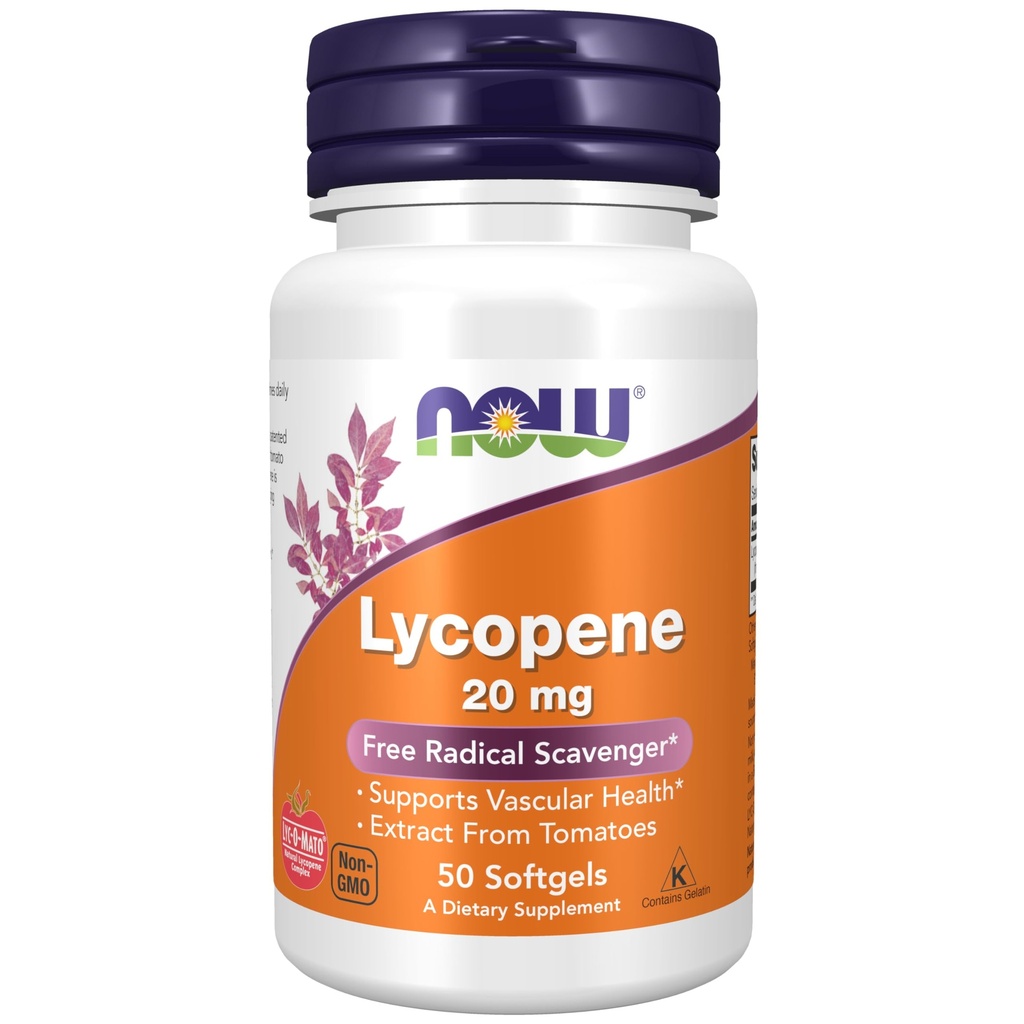 含番茄天然提取物的20毫克Lycopene,自由激进拾荒者*,50软胶