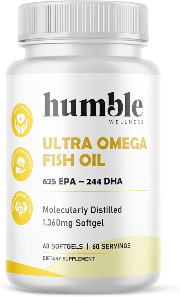 Humble Ultra Omega - 高强度鱼油补充剂 | 双浓度 DHA & EPA
