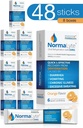 NormaLyte 口服补水盐-48 棒包装(每包500mL)-Orange|能量补充剂,钾补充剂,脱水回收和快速吸收