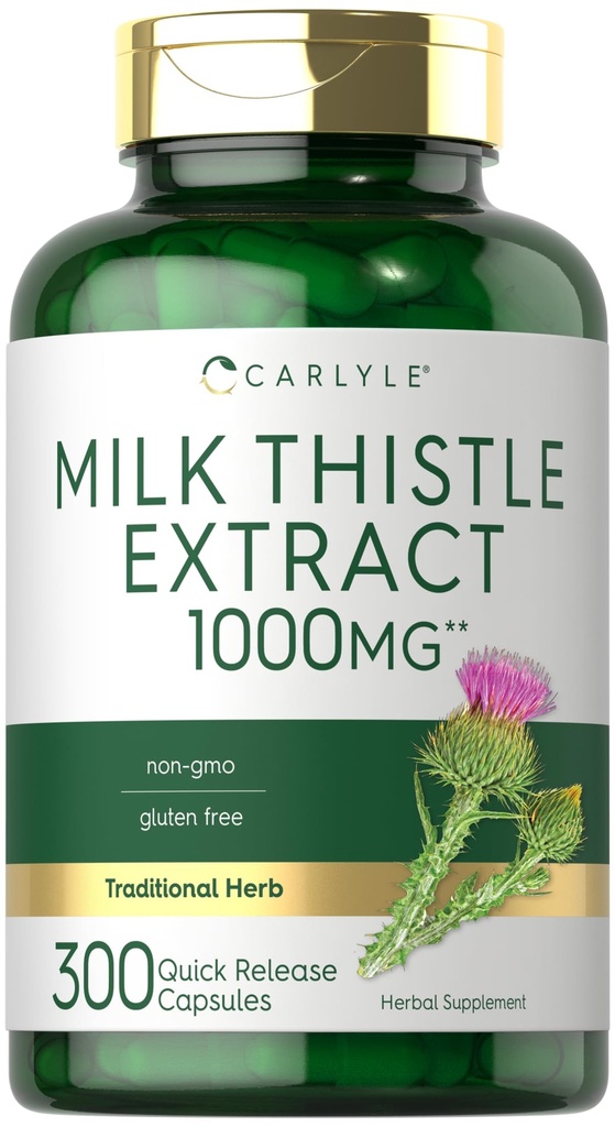 Carlyle Milk Thistle | 300 Capsules | Non-GMO, Gluten Free Extract