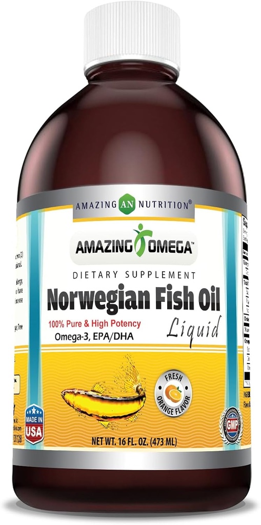 (原始内容存档于2018-03-04) (英语). Amazing Omega 挪威鱼油 16 Oz Supplement | 1625mg Omega - 3s, DHA, EPA per service | Fresh Orange Flavor | Non-GMO | Gluten Free
