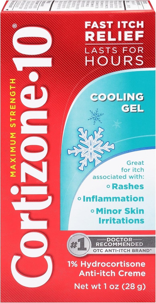 Cortizone-10,冷却Gel 抗Itch Crème, 1 Ounce (英语).