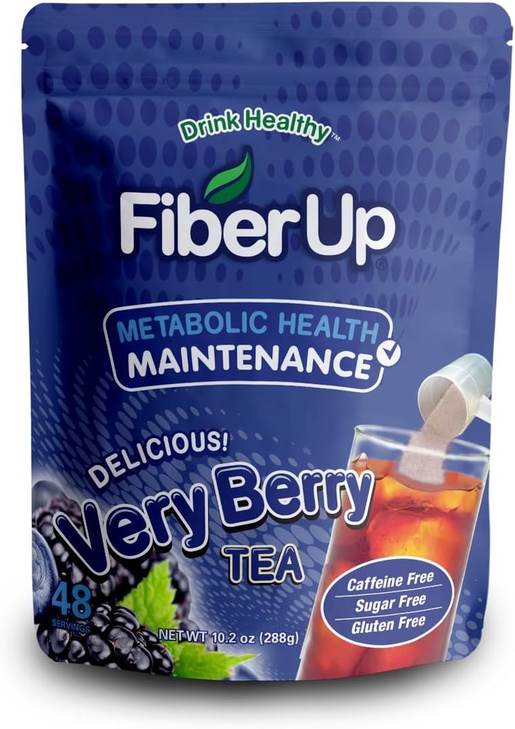 美味的预生可溶性纤维补充剂 Very Berry Tea 48 services.