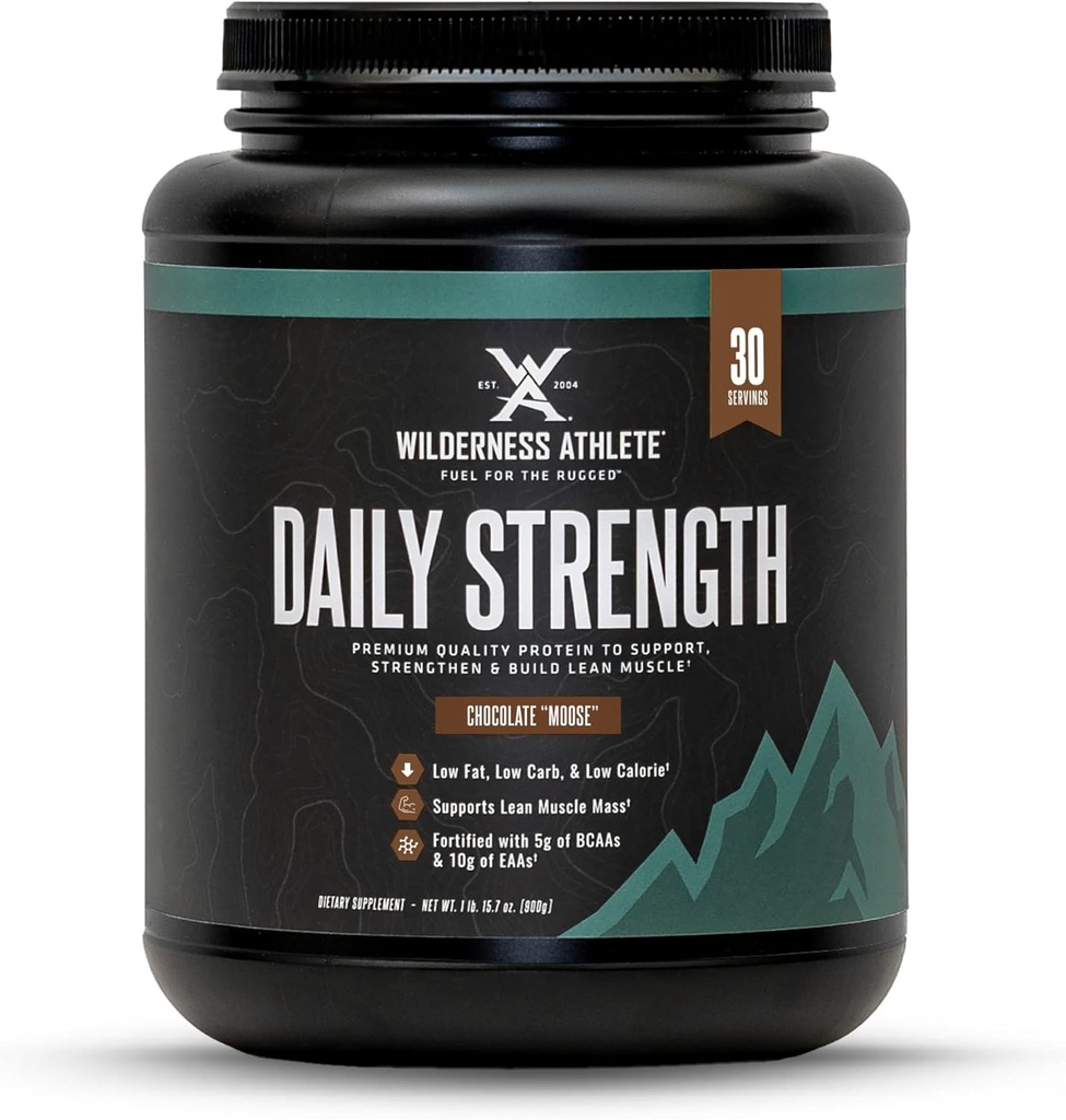Wilderness Athlete - Daily Strigium Premium Protein → Whey Protein Power for Men & Men - Lean Muscle 最佳蛋白粉 - 与Whey 蛋白质溶胶(焦糖)的清洁蛋白粉