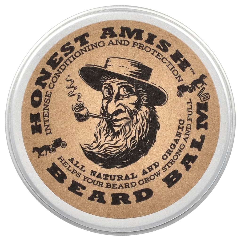 诚实的阿米什·比尔姆(英语:Amish Beard Balm) 留守者 - 仅使用天然和有机材料制造 - 2 Ounce Tin