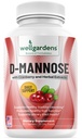100%纯D-Mannose 配有 Cranberry 提取器 - 帮助清洁缺陷,天然尿道切除术 健康,肝脏和布拉德支持 Capsules, 非 GMO