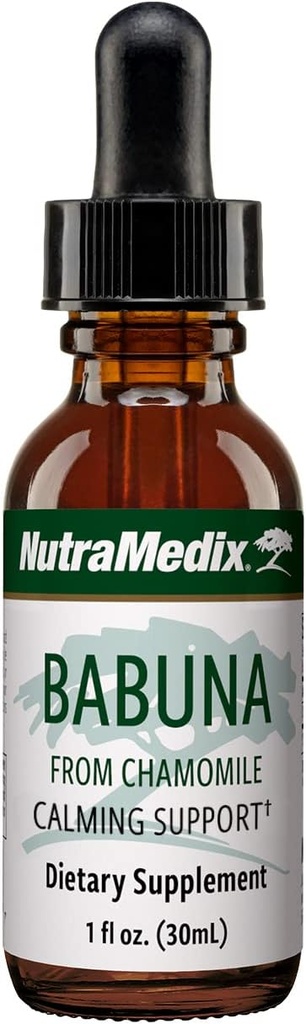 NutraMedix Babuna Calm Drops - 最佳休息和放松支持的香蜜酒提取剂 - 冷却补充剂可与水混合,以放松茶水或饮料(1oz / 30ml)
