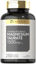 Carlyle Magnesium Taurate 1500mg → 250 caplets → Chelated and Buffered → 蔬菜,非GMO,Gluten 免费补编
