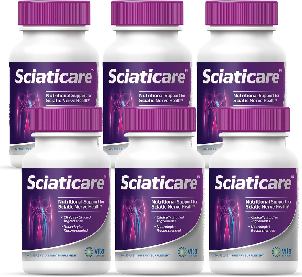 维他命科学 Sciaticare Nerve Soothing 补充维生素 天然R-ALA Form 40X 强度,非合成阿尔法 Lipoic Acid(ALA) - 下伦巴酸, Hip, Thigh, Leg, Foot