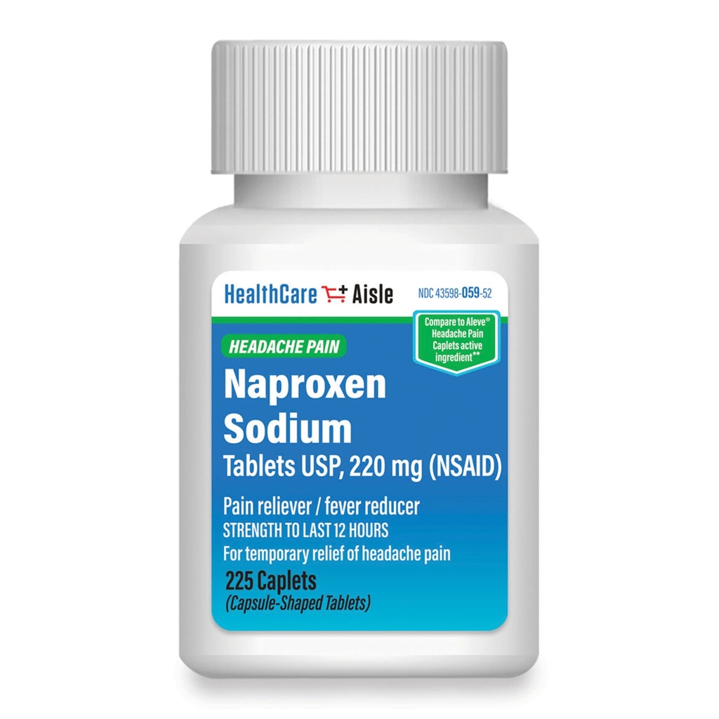 健康护理 Naproxen Sodium, 220 mg - 225 caplets - 头痛疼痛救生器,最多12小时的救济时间