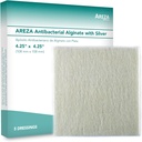 Areza 银钙 Algnate 抗菌穿甲板 – Sterile, 非 stick, 高吸附性; 用于排水和感染风险 (4.25 +4.25 +, 5-每盒), 1 盒