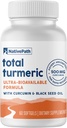 带黑籽油的原生Path Turmeric Curcumin - 高级抗氧化剂和联合支持补充剂 - 具有强化高吸收力的Premium Turmeric软胶,Non-GMO & Gluten-Free, 60 Softgels