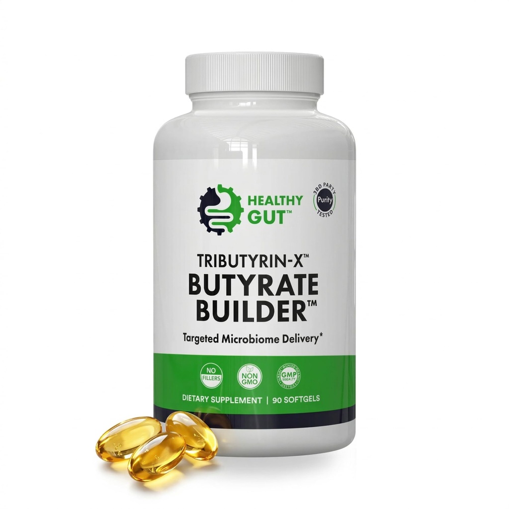 Gut Tributyrin-X – Gut Health & Leaky Gut 支持 – 99% pure w/Zero Odor – 90 Softgels 最佳生物可用 Butyrate 补充 – Gut Health & Leaky Gut 支持 – 99% pure w/Zero Odor – 90软胶