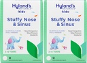 Hyland's Naturals Kids Stuffy Nose and Sinus Tablets, Cold and Allergy Medical for Children Agents 2 and up, Headche Relief and Nasal Decongestant, Quick Disolution Tablets, 50 Counters (Pack of 2) 儿童2岁及以上儿童冷症和过敏症药物,头痛治疗和鼻部解毒药,快速解毒片,50个计数(Pack of 2)