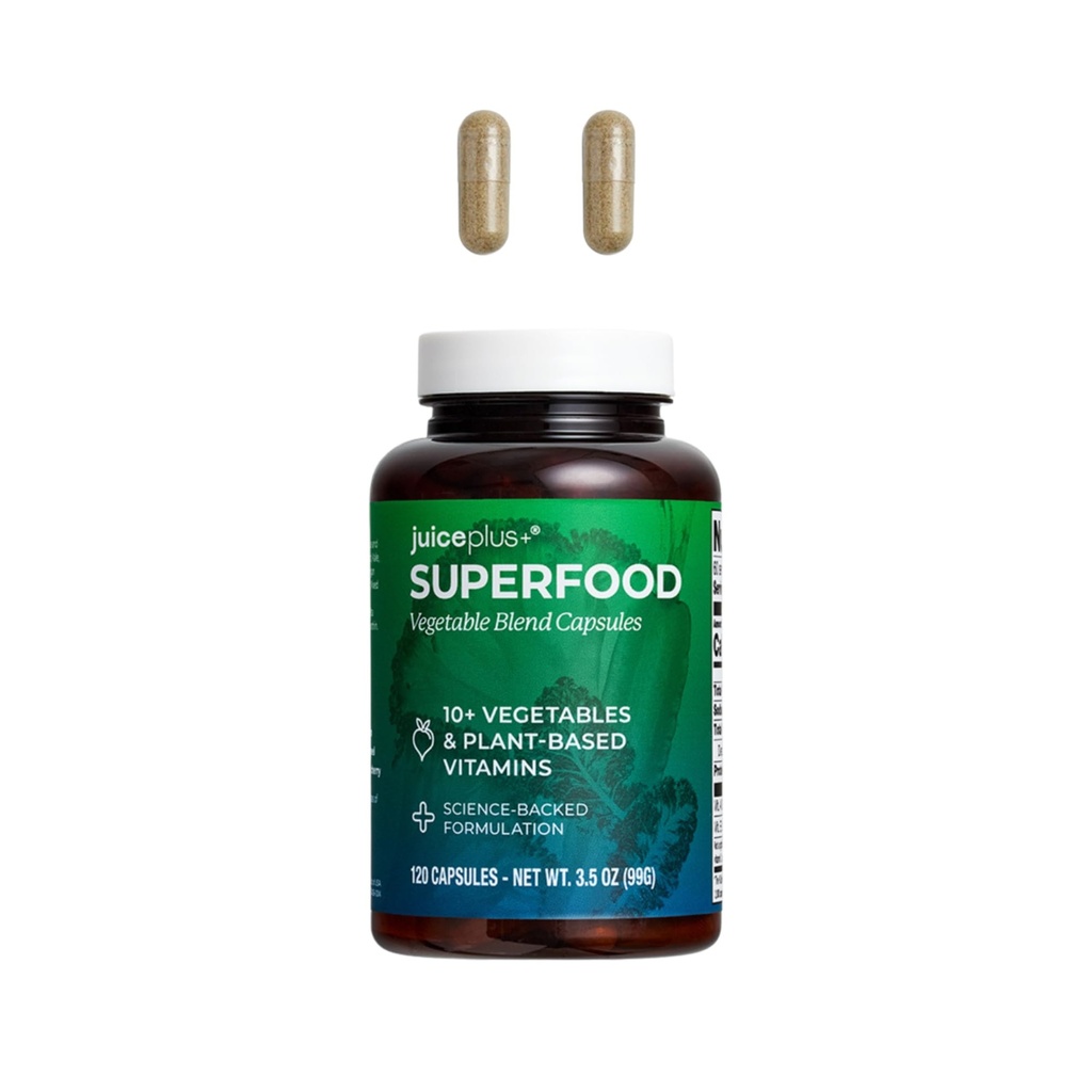 Juice Plus+蔬菜混合剂:与Broccoli, Parsley,番茄和更多-植物基,Vegan,Gluten-Free,Non-GMO,Kosher-用于心脏,Immune,认知和皮肤健康-1瓶(60架)