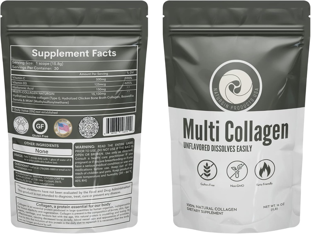 氢化Colagen Power I型和II型. 香草火焰482g 含Hyaluronic酸、MSM、维生素D3和Boswellia Serrata 供妇女和男子使用