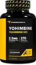 PrimaForce Yohimbine HCl 2.5mg, 270 capsules - Premium 补充剂,靴子性能,零填充器,非GMO和Gluten Free