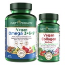 纯度产品包-Vegan Omega 3-6-9(180 cm)+Vegan Colagen Builder Omega 3-6-9(“5 in 1”) 植物基 Omega 必需脂肪酸-Vegan Colagen Builder(w/Key 植物基成份)