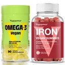 (原始内容存档于2018-03-05). Vegan Iron Gummys + Vegan Algae Omega-3 DHA - 女性与男性最佳维生素补充,非GMO,Gluten-Free