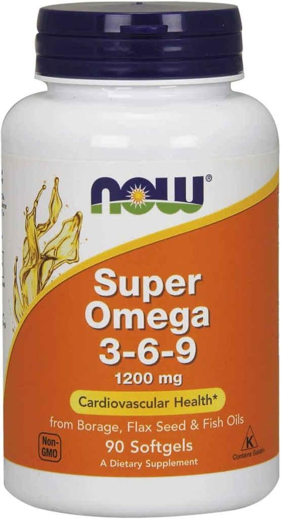 Now Foods - Super Omega 3-6-9 1200 mg. - 90 软胶