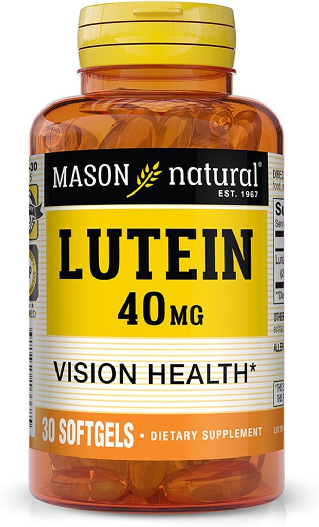 MASON 天然 Lutein 40 Mg 超强软宝石 - 30 Ea
