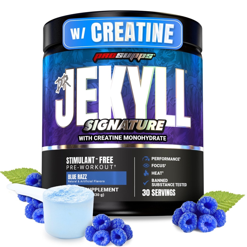 PROSUPS JEKYL博士 与 Creatine 合作的预选工作粉(蓝莓柠檬汁,30种服务)