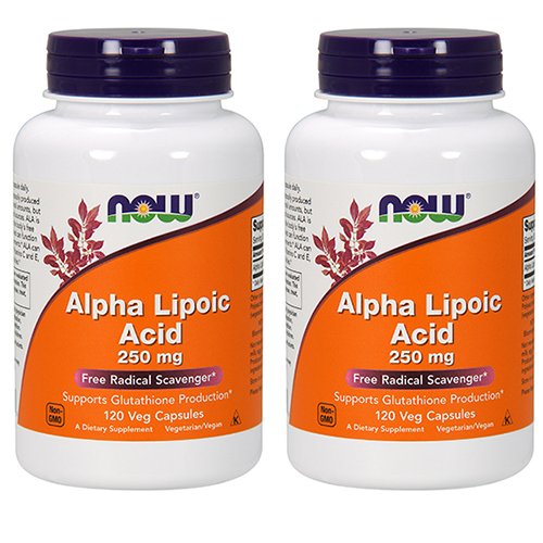 现在食品 Alpha Lipoic Acid 250mg, 120 蔬菜罐头(2包)