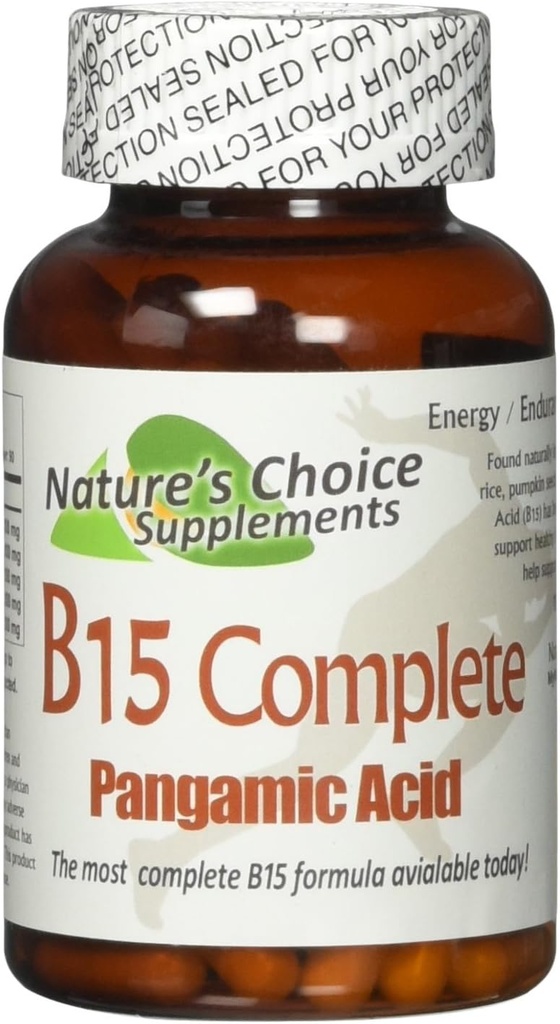 Nature's Choice Supplements B15 完整的外加强度,甘氨酸,配有 TMG&DMG 500mg 90 Capsules