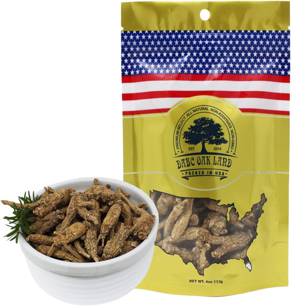 DOL Hand-Selected American Wisconsin Farmed Ginseng Root | Long Small |美国威斯康辛州 长枝西洋参 花旗参 | Cultivated Wisconsin American Ginseng (Small 4oz/Bag)