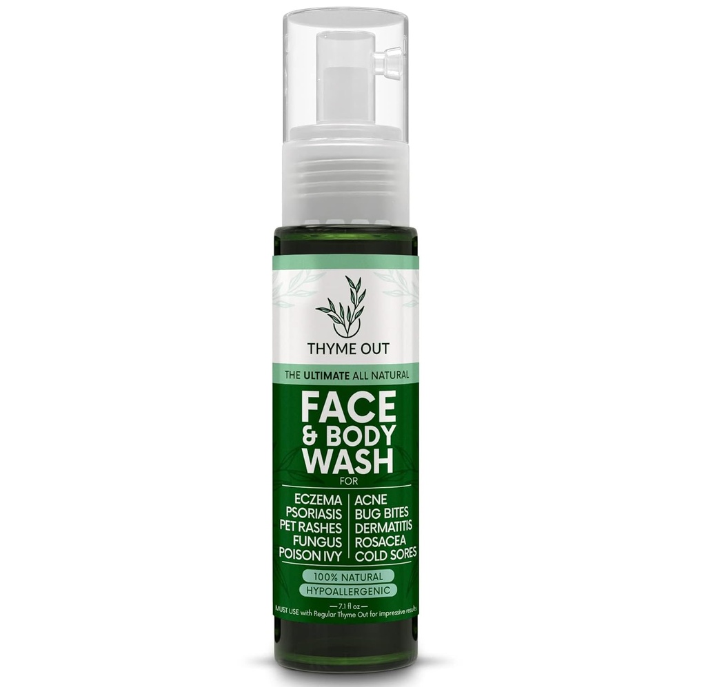 Eczema、Psoriasis、Pet Rashes、毒艾薇、Acne、Bug Bites、Dermatitis、Rosacea & Cold Sores - Soothes 痒痒症和刺激症(7.1 oz)的所有自然面部和身体洗涤